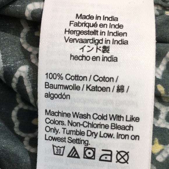 J. Crew Gathered Scoopneck Top In Vintage Vines Womens Small Cropped 100% Cotton - Picture 13 of 15